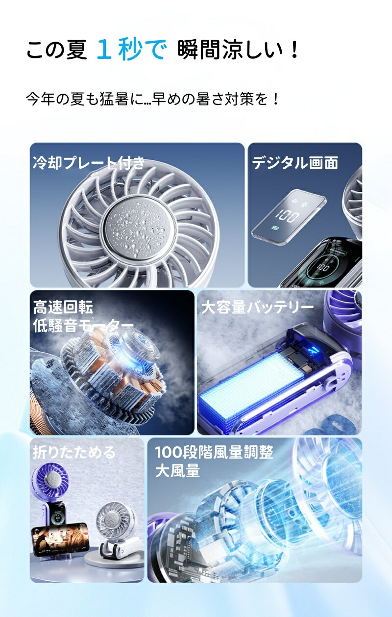 ハンディファン 冷却プレート 2025 携帯扇...の紹介画像2