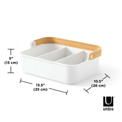 umbra アンブラ ベルウッド スタッカブルビン 35x26cm ホワイト/ナチュラル 北欧家...