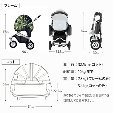 【数量限定生産】エアバギー フォードッグ DOMW2 リミテッドエディション SM グリーンカモ 小型犬 中型犬 多頭飼い ブレーキ有 パンク防止加工 AirBuggy for Dog ドーム2 送料無料ys未