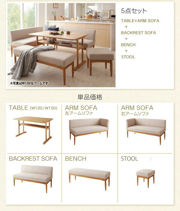 ダイニングテーブル ダイニング コンパクトリビングダイニングシリーズ ダイニングテーブル単品 W150 組立設置付 [3]