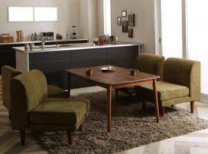 ダイニングセット（テーブル&ソファ） ずっと使えて快適。こたつもソファも高さ調節できるソファダイニングセット 4人 5点セット(テーブル+1Pソファ4脚) W135