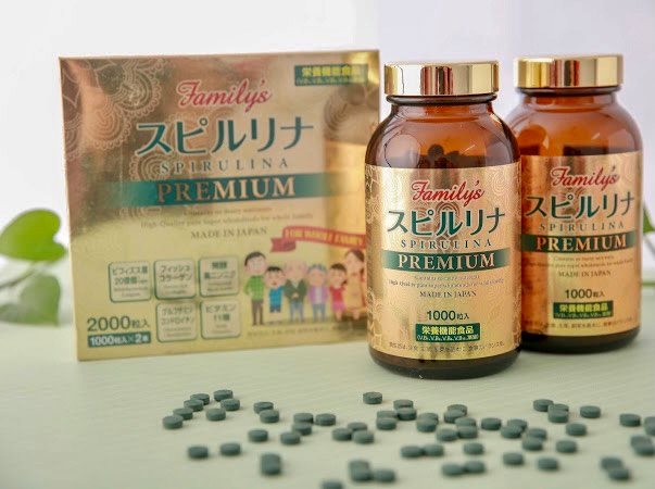 【Family 039 s SPIRULINA PREMIUM】2000粒入り (1000粒×2本) 天然スピルリナ ビタミン カルシウム ビフィズス菌 コラーゲン配合 Familys Spirulina Premium スピルリナ プレミアム