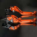 ブレーキレバー SV650 VP52A クラッチレバー '99-'09 角度調整 長さ調整 可倒式 オレンジ スズキ FREAXLL