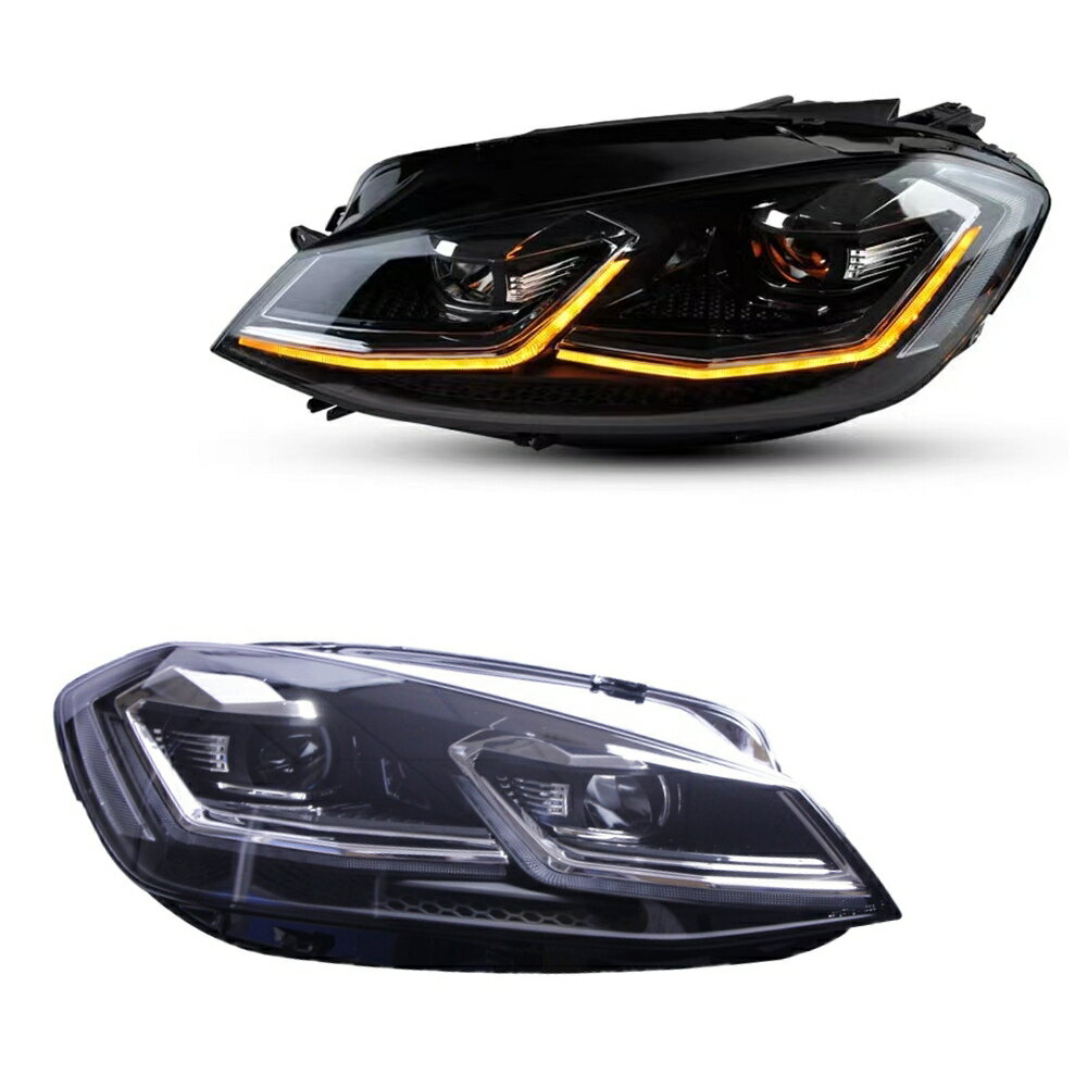 ゴルフ7 GOLF7 5G 前期 LED ヘッドライト 左右 ヘッドランプ シーケンシャルウィンカー フォルクスワーゲン AKD A