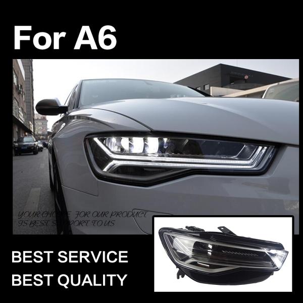 ヘッドライト AUDI アウディ A6 4G C7 '15-'18 後期型 LED クリア シーケンシャルウィンカー AKD