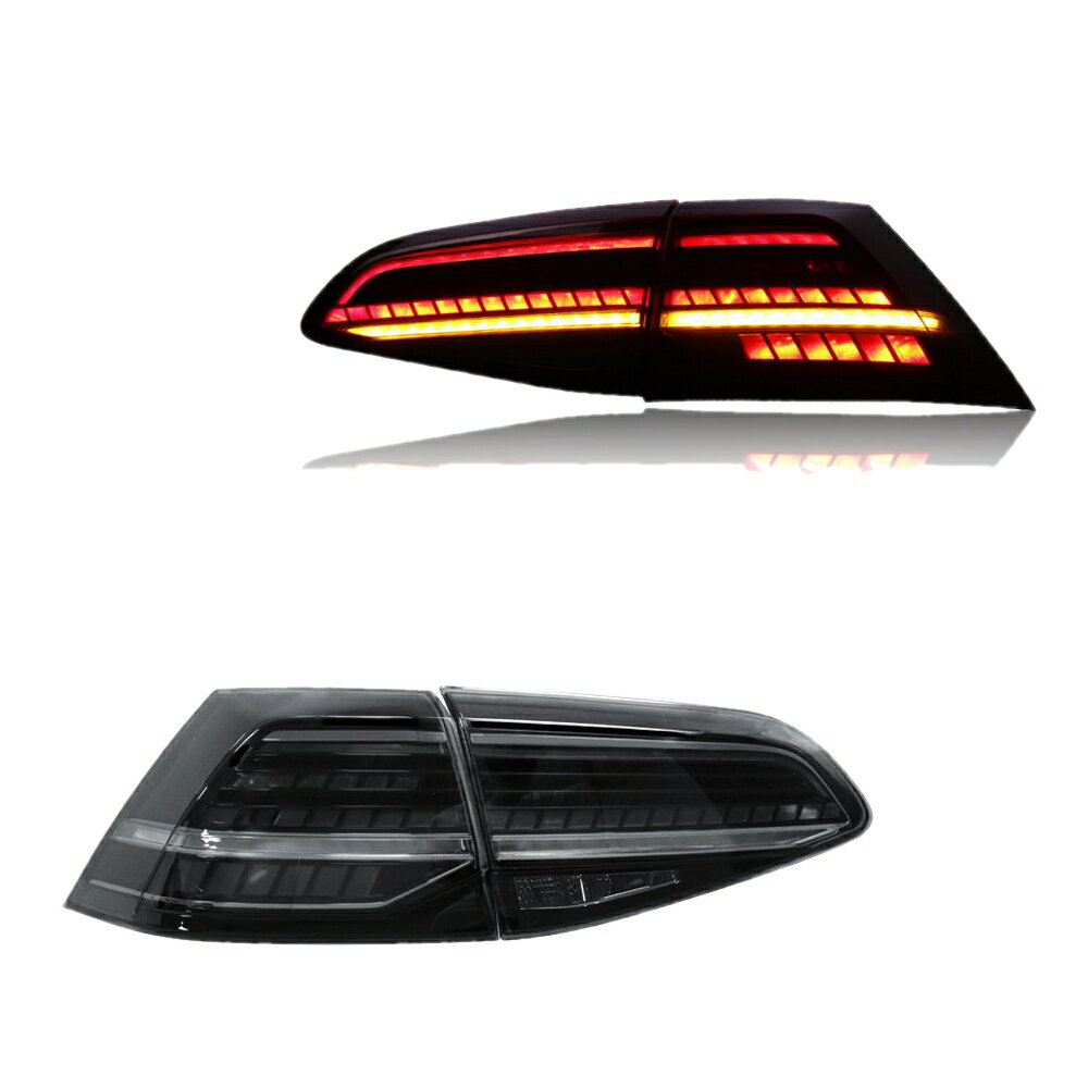 ゴルフ7 GOLF7 5G 前期 LED テールライト 左右 テールランプ シーケンシャルウィンカー フォルクスワーゲン AKD A スモーク