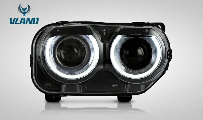 ヘッドライト ダッジ DODGE チャレンジャー LED '15-'19 SE R/T クリア 正規品 VLAND