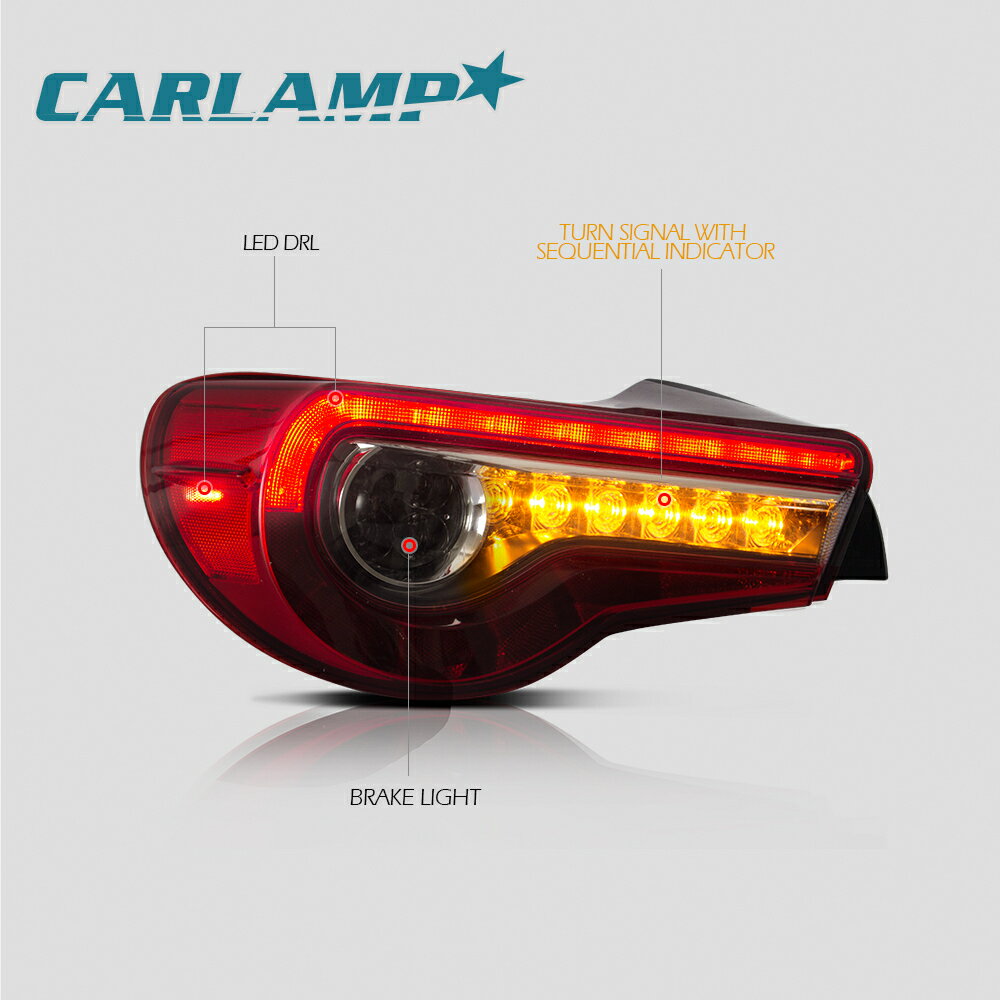 テールライト ZN6 86 テールランプ LED シーケンシャルウィンカー Type-A レッド FA20 トヨタ VLAND