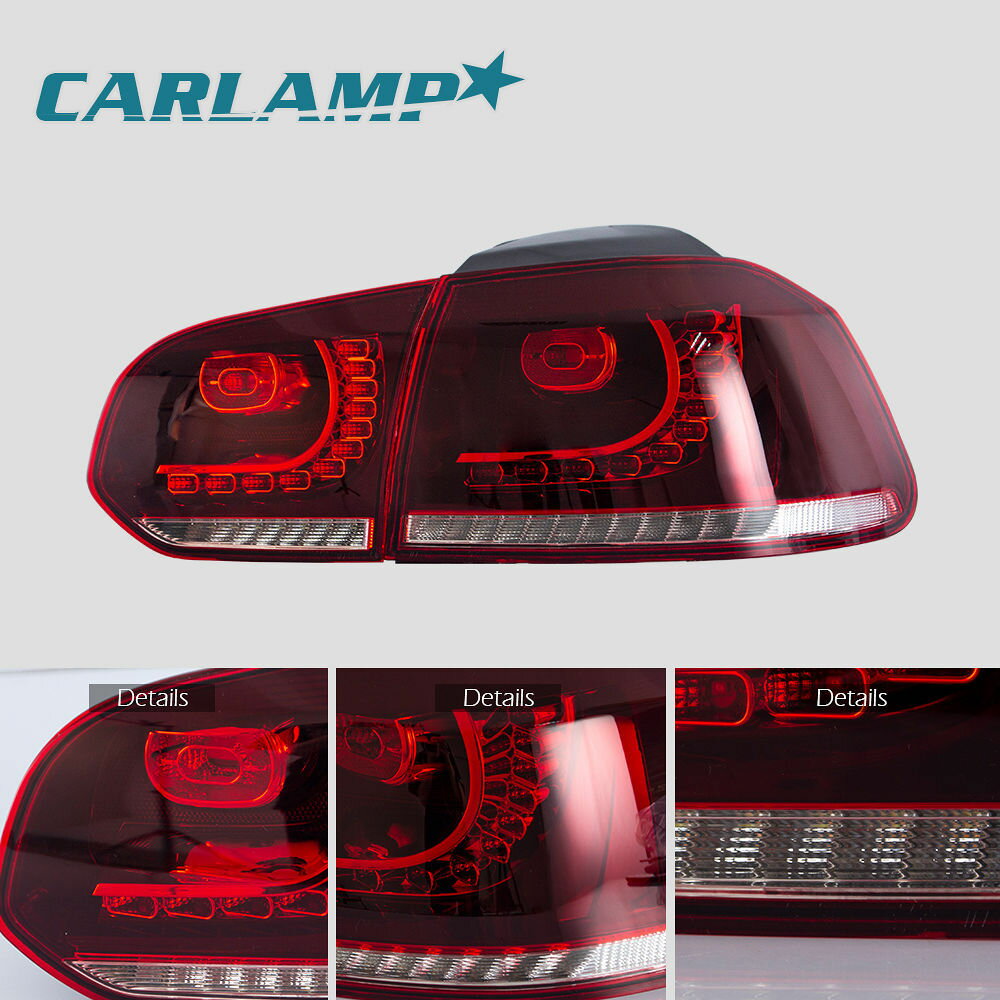 テールライト フォルクスワーゲン 5K ゴルフ MK6 テールランプ LED GOLF6 シーケンシャルウィンカー レッド VLAND