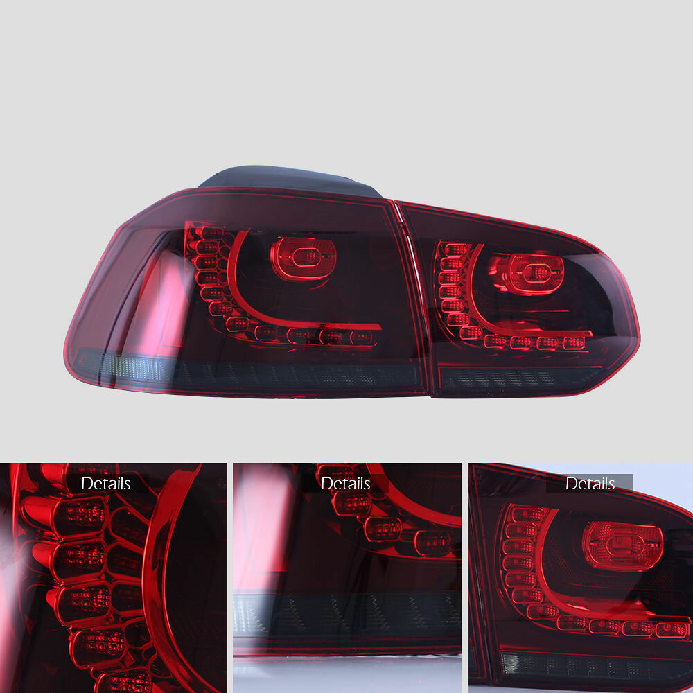 2009年式　ゴルフ5 ライテック　ブラック／スモークテールライト　左右セット Spec-D Tail Lights VW Golf GTI/Rabbit/R32 MK5 (06-09) [Altezza Style]