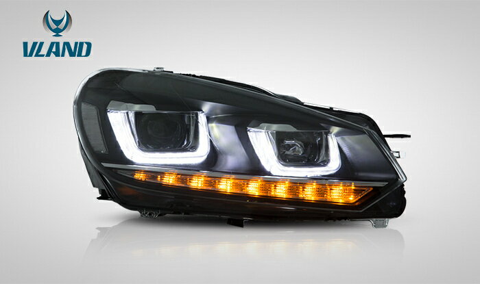 ヘッドライト フォルクスワーゲン 5K ゴルフ MK6 LED GOLF6 シーケンシャルウィンカー クリア 正規品 VLAND
