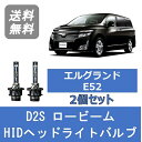 ヘッドライトバルブ エルグランド E52 HID キセノン ロービーム H22.8～ LED仕様を除く D2S 6000K 日産 Lesuda