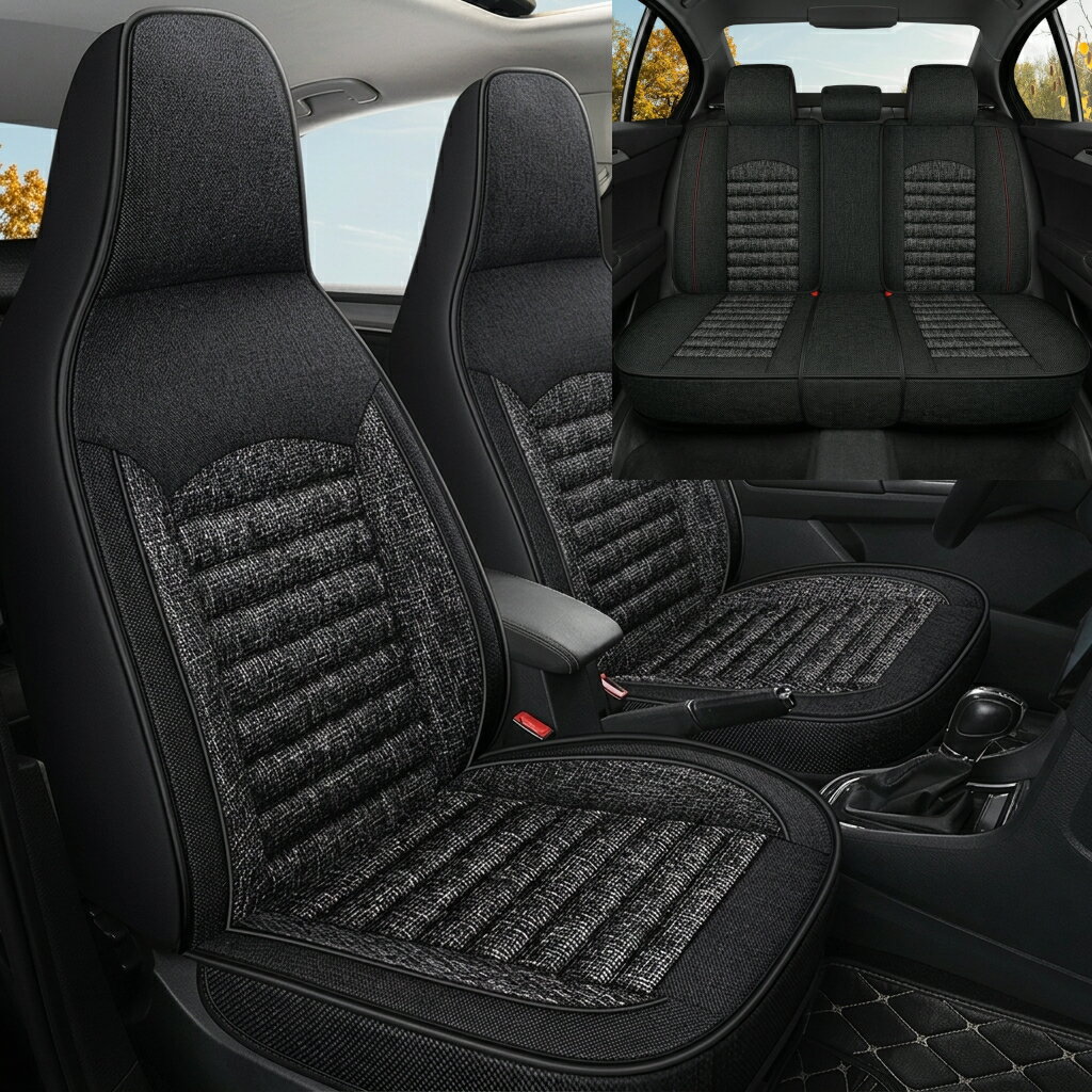 クライスラー クロスファイア ZH シートカバー 車 リネン 運転席 助手席 後部座席 前後席セット フルカバー 4色 F