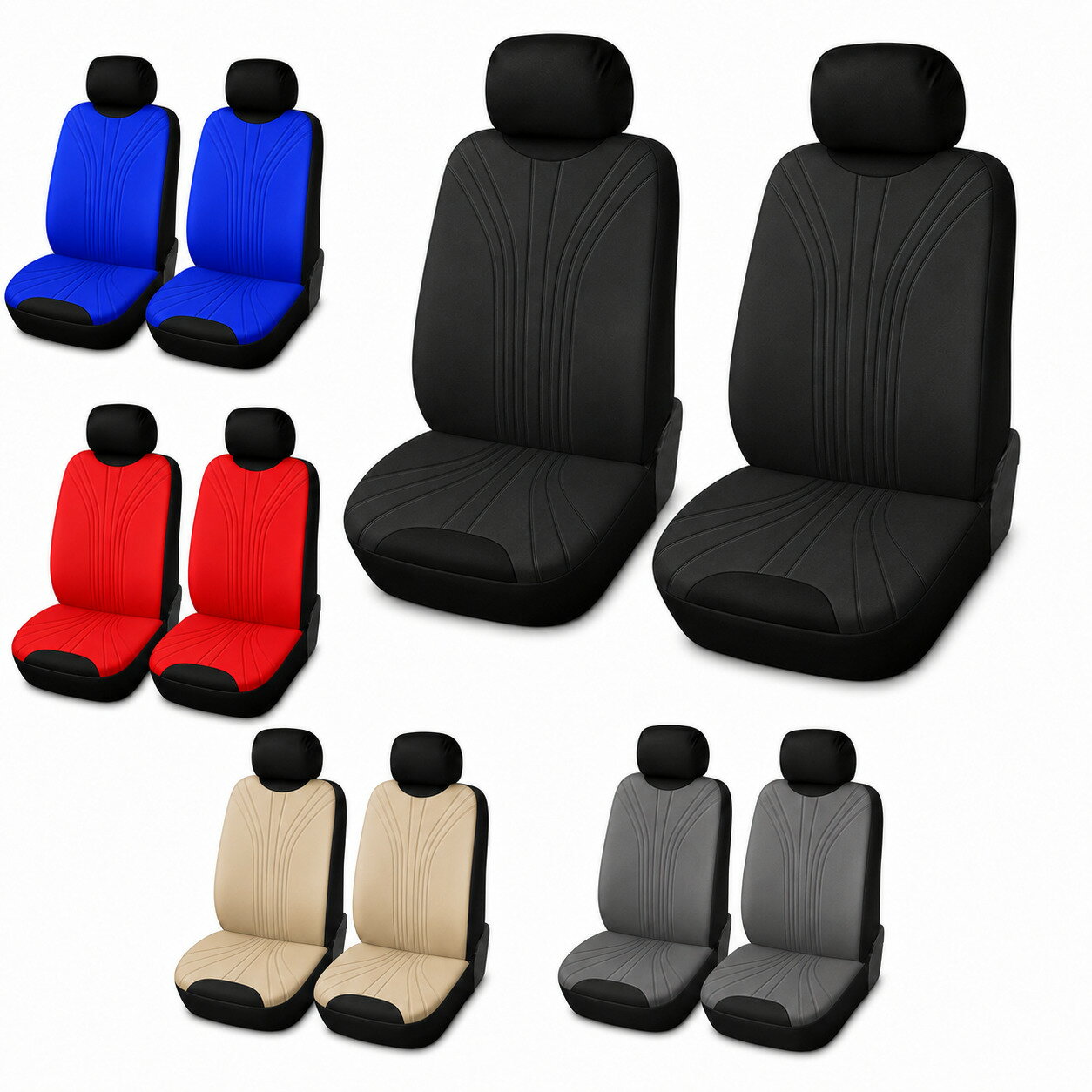レクサス LX NX RC RX UX LS SC シートカバー 車 運転席 助手席 前席2脚セット 伸縮 フリーサイズ 5色 PLB