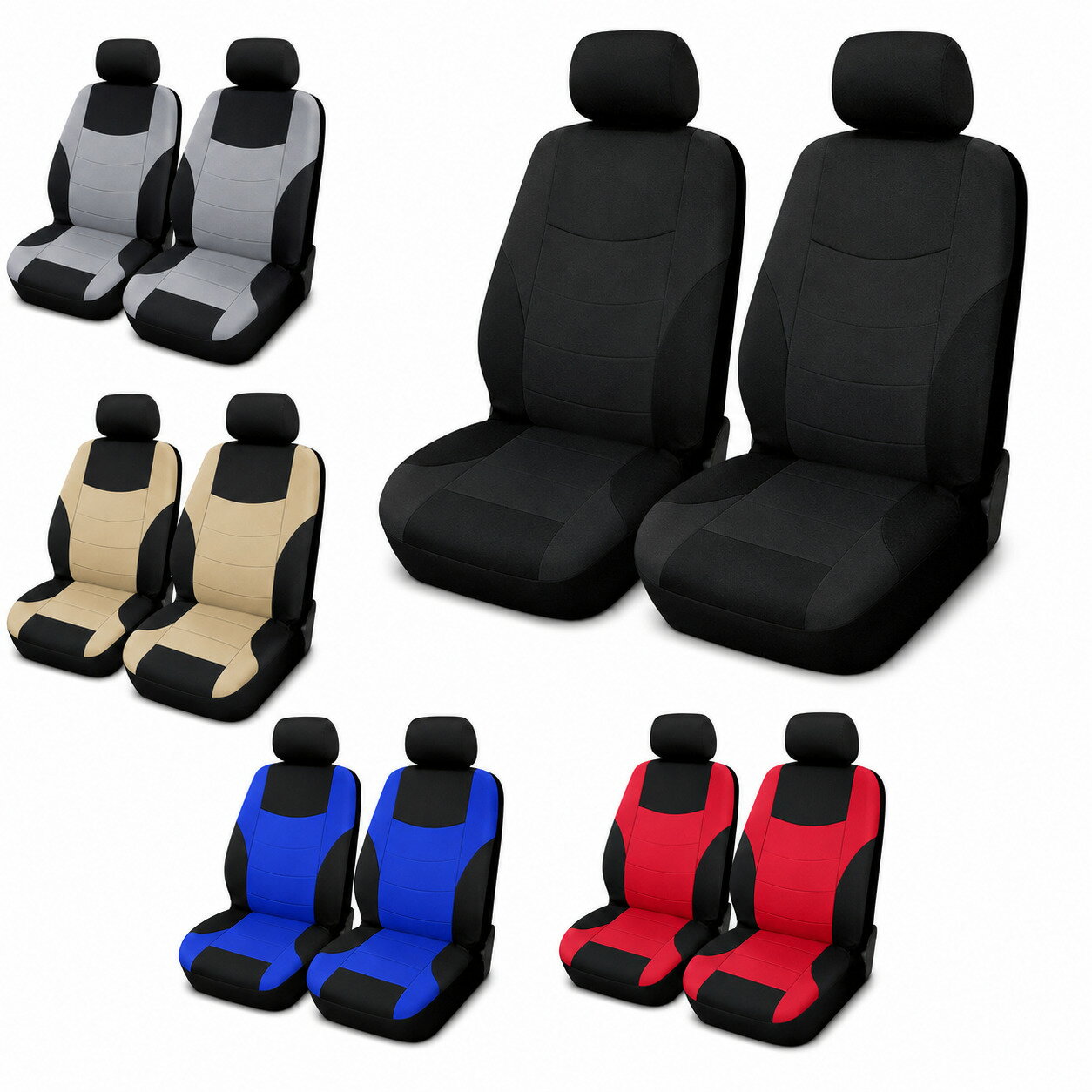 タウンエース S402M シートカバー 車 運転席 助手席 前席2脚セット 伸縮 フリーサイズ 5色 PLD