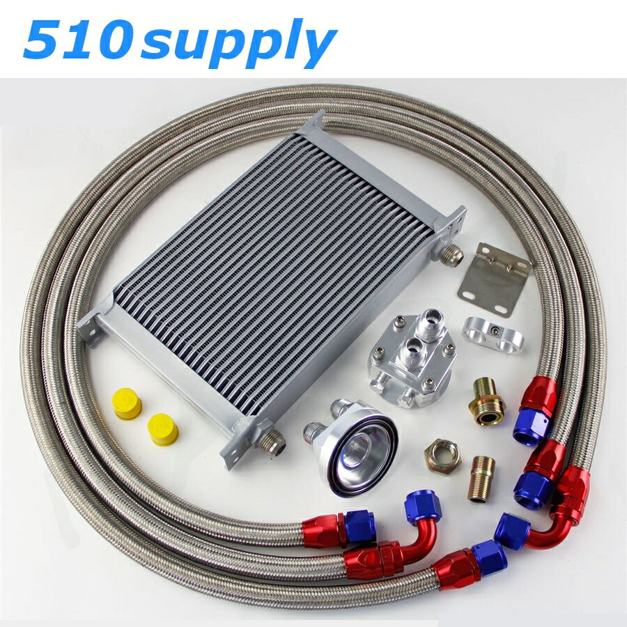 オイルクーラー 25段 汎用 オイルエレメント移設タイプ シルバー CSKS