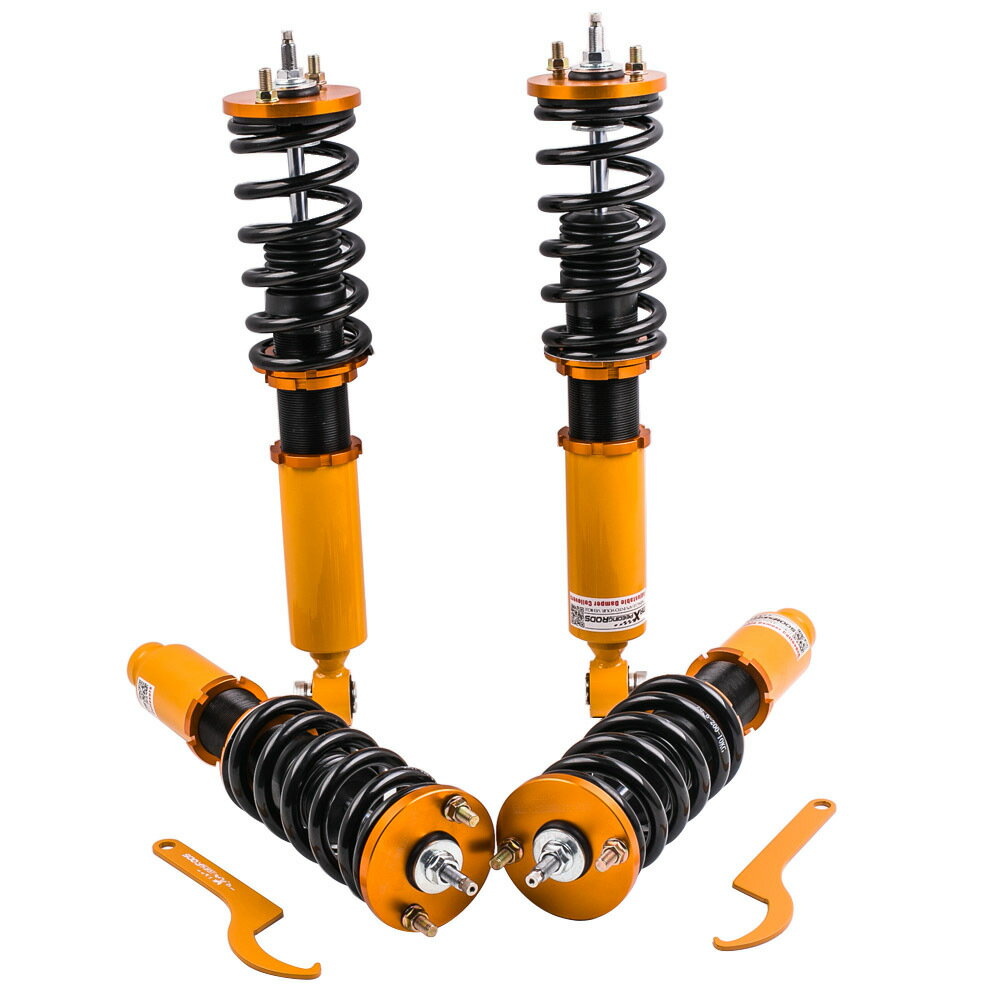 車高調 CR-V RD1 RD2 サスペンション 96-01 全長調整式 24段減衰調整 イエロー ホンダ Maxpeedingrods