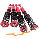 車高調 レクサス IS300 サスペンション JCE10L 01-05 全長調整式 24段減衰調整 レッド Maxpeedingrods