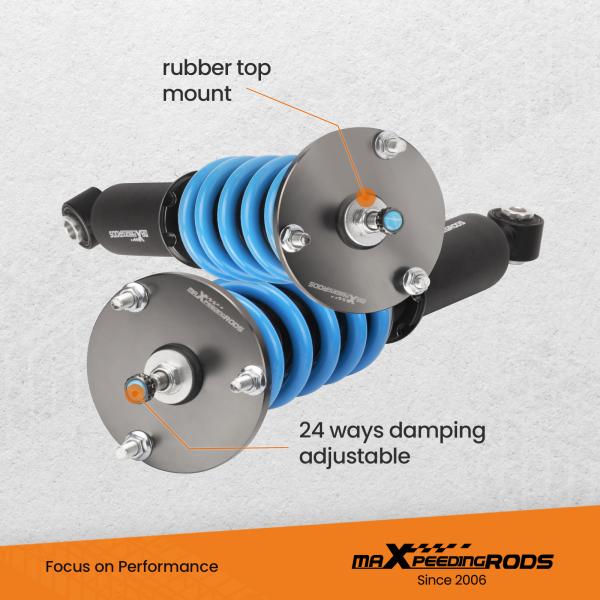 車高調 サスペンション セルシオ ソアラ UCF30 UZZ40 トヨタ 全長調整式 24段減衰 Maxpeedingrods ブルー HG