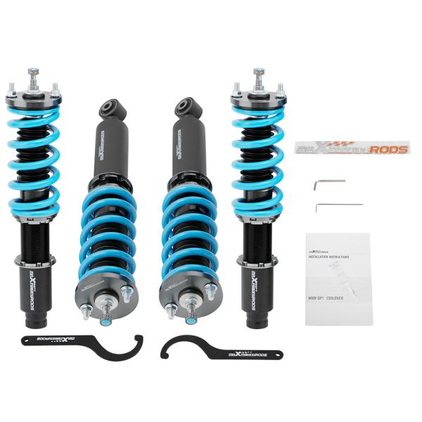 車高調 サスペンション CR-V CRV RD1 RD2 ホンダ 全長調整式 フルタップ 24段減衰 Maxpeedingrods ブルー HG
