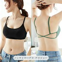 バックデザイン 細紐 セクシー 痛くない 盛りブラ コットン 綿 パッド付きブラ ノンワイヤー ブラジャー ノンワイヤーブラ ブラ
