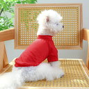 シャツ クルーネック 快適 通気性 薄い 二脚 無地 服 犬 猫