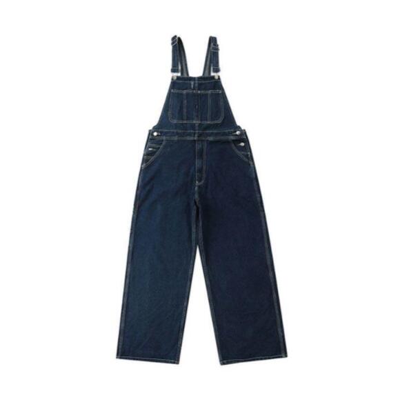 ワイドデニムサロペット 男女兼用 パンツ ワイド ジーンズ オールインワン サロペット デニム 定番 アメカジ 作業着 デニム 無地