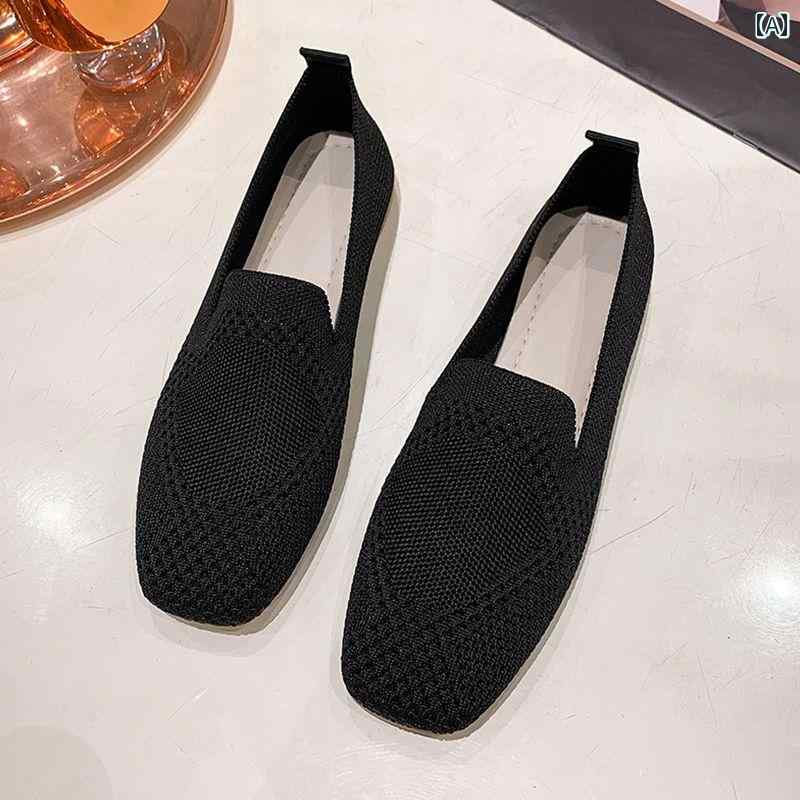 シンプル スクエアトゥ 春夏 かわいい カジュアル ローファー シューズ 靴 婦人用 女性用