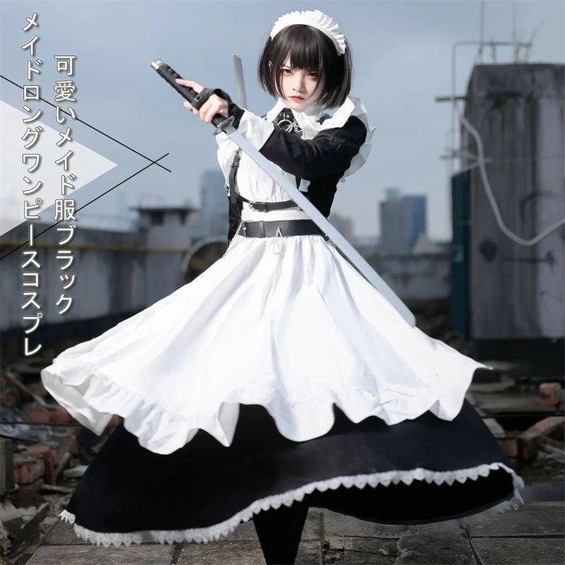 演出服 イベント パーティー 長袖 コスプレ ロリータ 可愛い レディース 仮装 ハロウィン ワンピース ゴスロリ 英國風 ロング