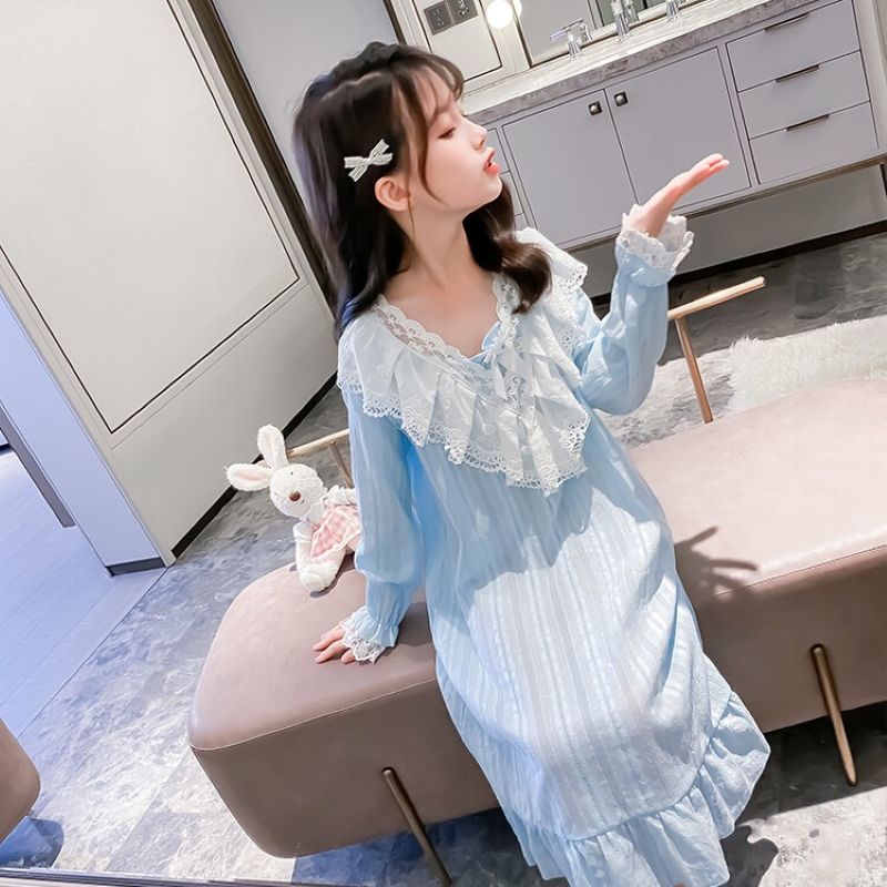 160cm 150cm 140cm 130cm 120cm 110cm 100cm 子供パジャマ 子供用 プリンセス 長袖 ナイトドレス パジャマ 双子 姉妹 部屋着 ル