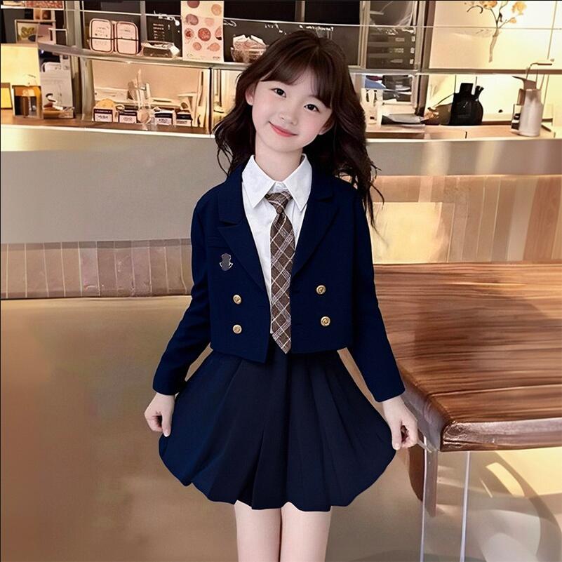 乐天商城 - 送料無料 卒業式 女の子 スーツ スカートセット 卒業式スーツ 小学生 中学生 高校生 小学校 入学式 女子 制服 ネクタイ