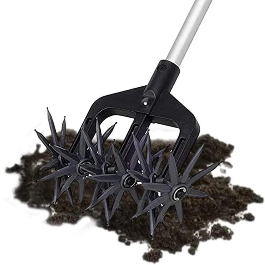 家庭菜園 耕す 畑 耐久性 省力化 家庭用 除草 手動式 ミニ耕運機 種まきツール 手動式耕うん機 耕うん ..