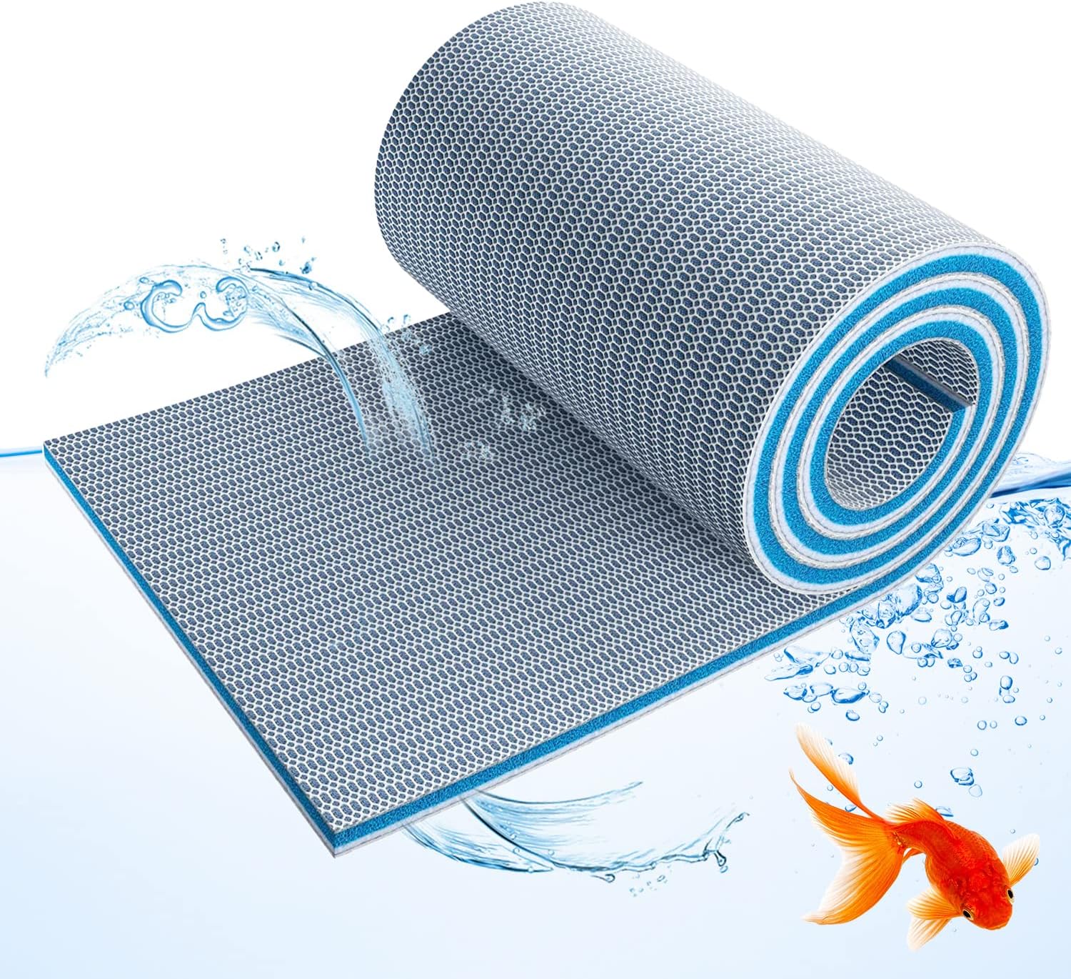 魚タンク 熱帯魚 再利用可能 アクアリウム ウールマット 細目ろ過スポンジ 交換ろ過マット 洗える 水族館ろ過スポンジパッド バ