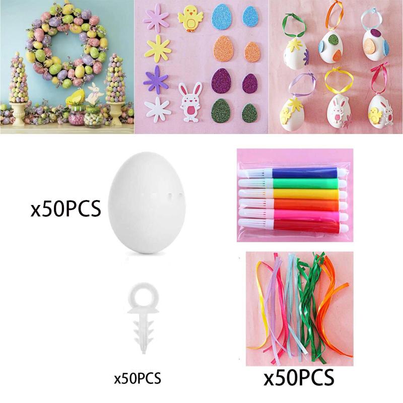 装飾用 リボンとインサートリング付き イースターパーティーの記念品 アクセサリー イースターバスケットフィラー 子供用 50個