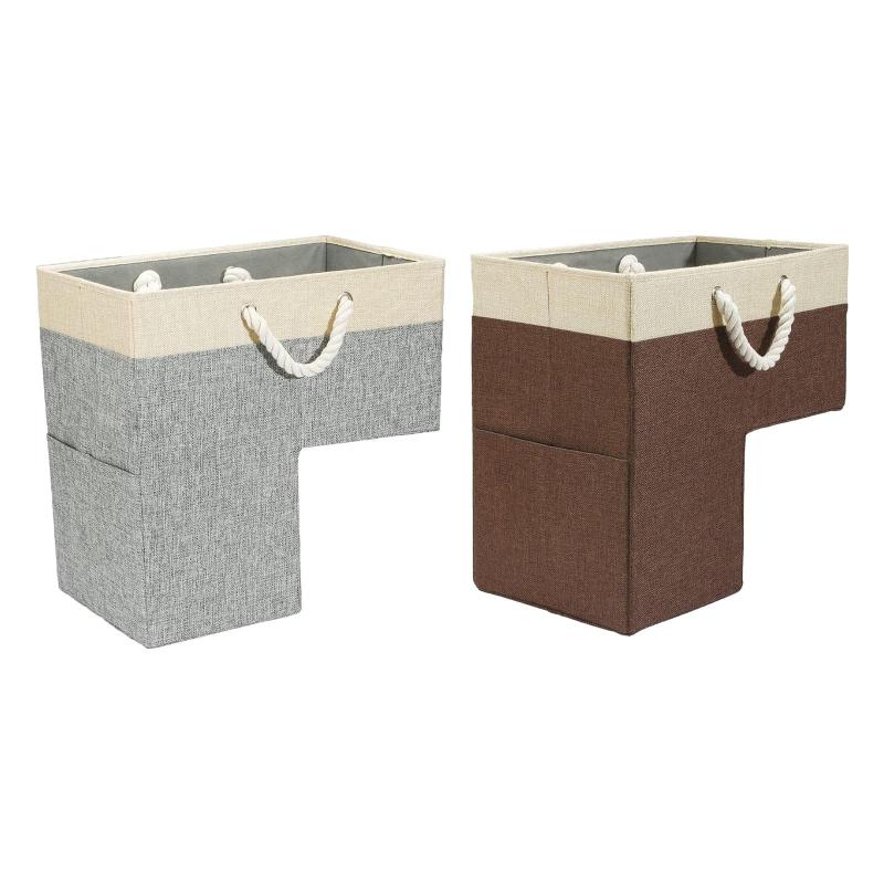 オフィス装飾階段用 階段ステップバスケット 折りたたみ式階段バスケット モダンな階段収納 階段整理バ..