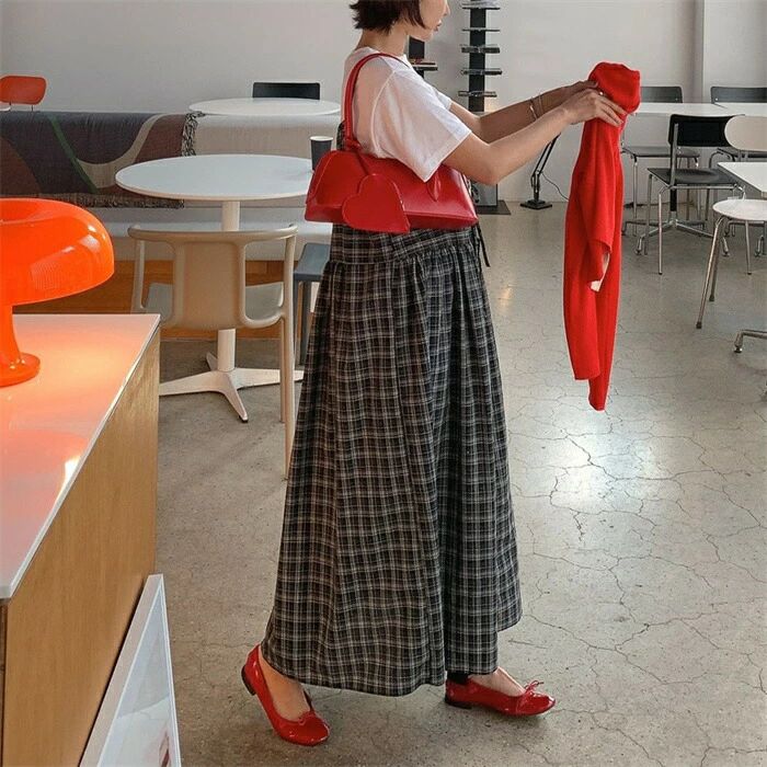 スカート サロペット ワンピース レディース キャミワンピース ロング ワンピース 重ね着 レイヤード チェック柄