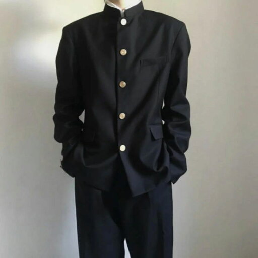 スラック ジャケット スクール ボーイズ ジュニア メンズ 2点セット ズボン 上着 ラウンド襟 詰襟 学ラン 制服 男子 上下セット