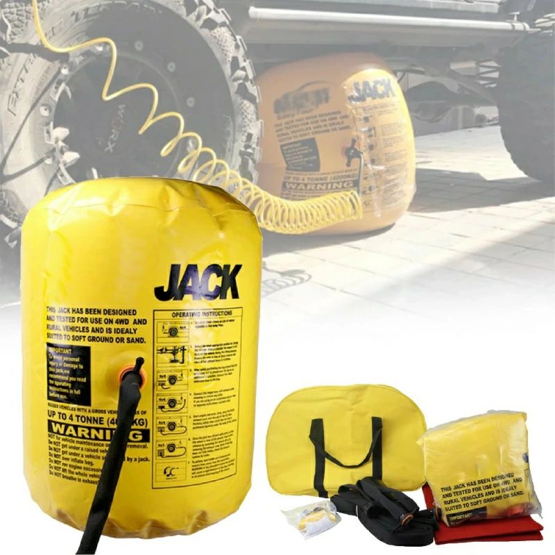 エアージャッキ 車 4トン 排気ジャッキ オフロード 簡単作業 最大楊程:72cm 排気ガスジャッキ ジャッキアップ バルーンジャッキ