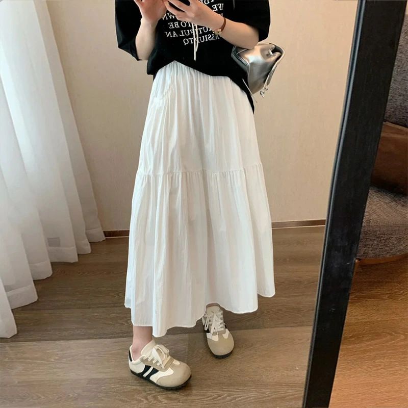 Rakuten - スカート レディース フレアスカート ポケット付き Aライン フリル ロングスカート マキシ丈 オーガンジー 裏地付き エレガント