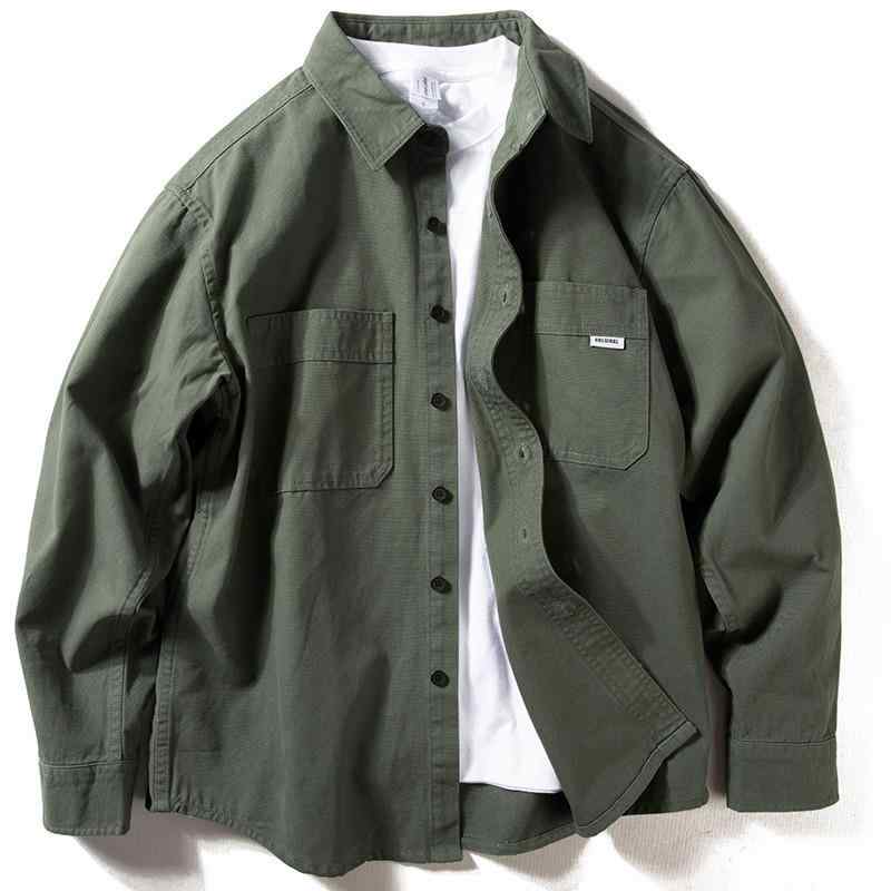 ジャケット カジュアル 薄手 アウター上品 シャツ レトロ ワークシャツ 大人 シンプル 韓国 服 紳士服 男性用 モテ オシャレ か
