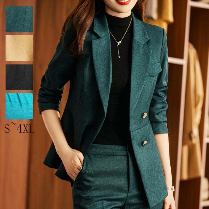 ストレート長袖 通学 レディーススーツ 結婚式 オフィス 七五三 上下セット 折り襟 女性 セレモニース..