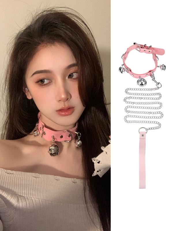 鎖骨 チョーカー ネックレス メイド ブラック ホワイト チェーン ストラップ ネック レディース カラー ベル BXA