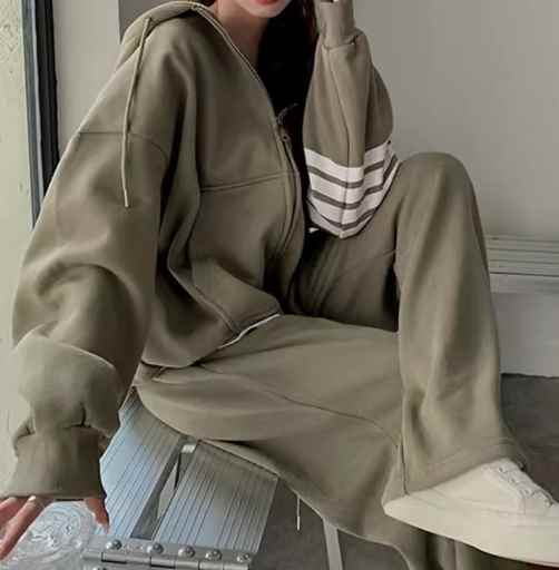 ラフ こなれ感 かっこいい おしゃれ カジュアル コットン 綿 厚手 ドロスト 前開き ポケット ファスナ..