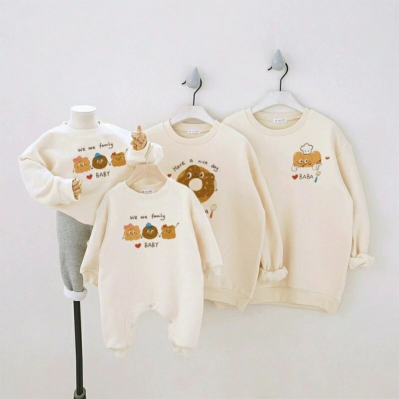 ブランド 親子 ペアルック 冬 女の子 親子 ママ ゆったり トップス 秋 春 親子ペアルック 裏起毛 トレ..