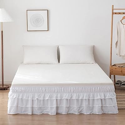 ベッドスカート シングル 簡単フィット ベッド用 伸縮性 フリル付き ベッド飾り 無地 ホコリ防ぎ ベッ..