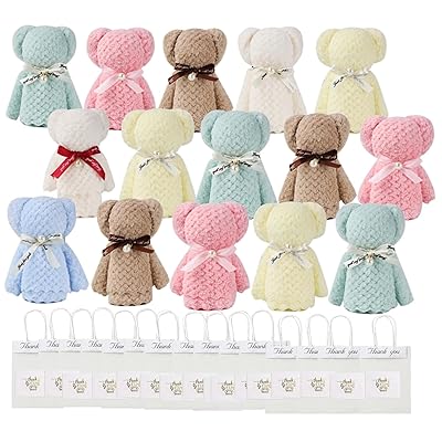 タオル15個セット ハンカチ プチギフト ハンドタオル プレゼントプチギフト 個包装 かわいい パールくまさん ベアー ギフト 景品 退職 退院 引っ越しの挨拶...