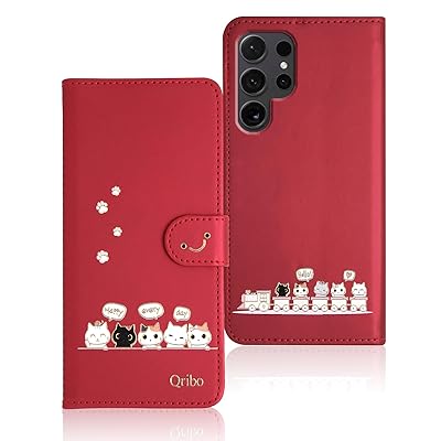 Galaxy S25 Ultra ケース 手帳型 シンプルなのに可愛いデザイン エンボス加工猫柄 うれしい気持ち 6.8インチ対応 ギャラクシーs25 ultra ケース Samsung Galaxy S25 Ultra スマホケース Galaxy