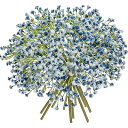 造花 花束 アートフラワー インテリア かすみ草 ブーケ 10本セット フェイクグリーン 本物そっくり 母の日 卒業式 結婚式 記念日 (ブルー, 長さ25CM)