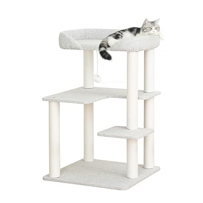 キャットタワー 据え置き 高さ93cm おしゃれ 宇宙船 多頭飼い コンパクト インテリア性 低め 低い 麻生..