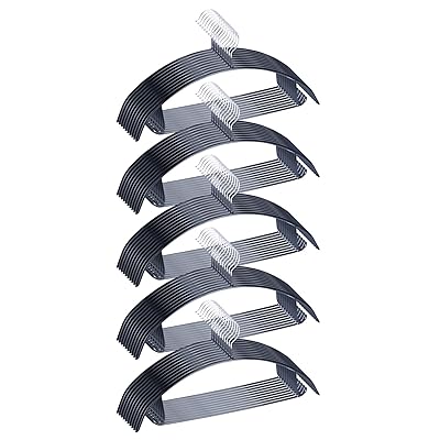 ハンガー 防滑 肩型崩れ防止 跡つかない はんがー ジャケット スーツ用 頑丈 乾湿両用 スリムデザイン (ブラック 50本セット)
